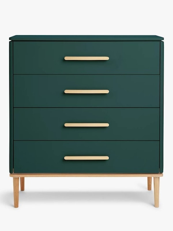 Show Wood 4-Drawer Chest, Jade Green 1