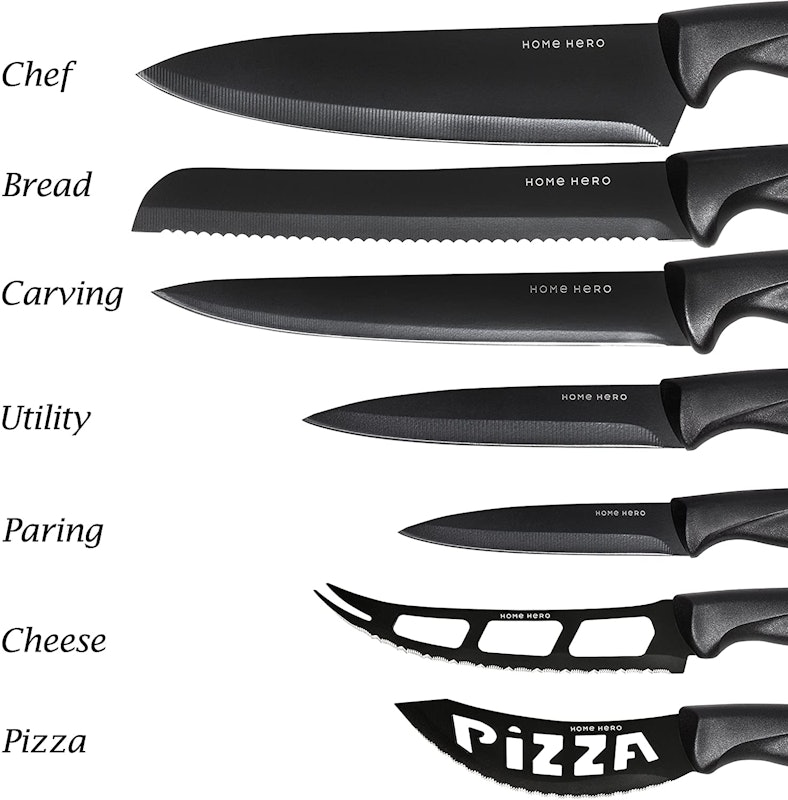 17 Pcs Stainless Steel Kitchen Knives Set 2