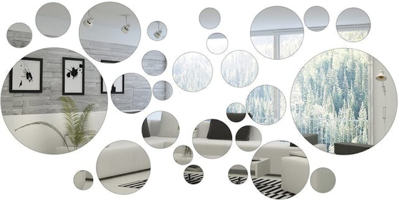 32-Piece Circular Mirror Acrylic Wall Decals 1