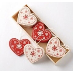 Nordic Style Wooden Heart Tree Hangers