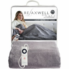 Relaxwell Luxury Heated Grey Throw