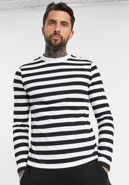 ASOS Design Long Sleeve Striped T-Shirt 1