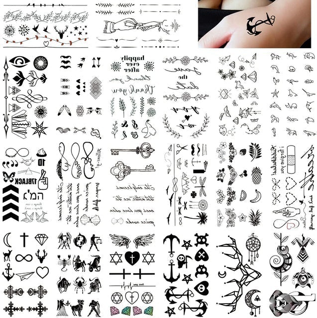 Black Temporary Tattoos 1