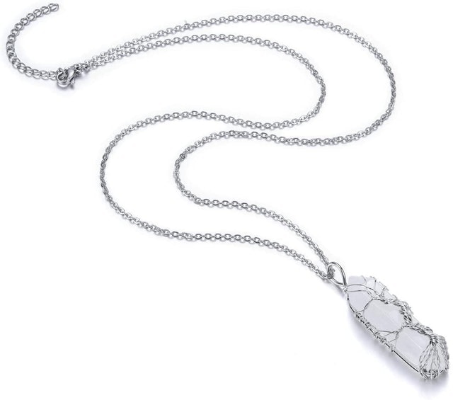 Natural Clear Quartz Stone Necklace 2
