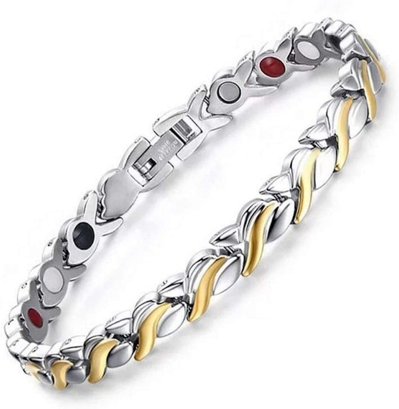 Gold Silver Titanium Steel Magnetic Therapy Health Link Bracelet 1