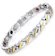 20LY Gold Silver Titanium Steel Magnetic Therapy Health Link Bracelet 1
