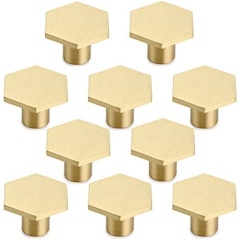 Solid Brass Hexagon Knobs