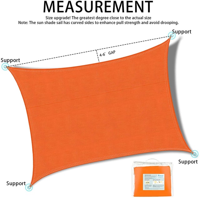 3m x 4m Sun Shade Sail 2