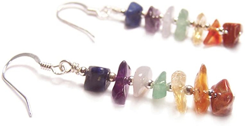 7 Gemstone Chip Chakra Earrings 1