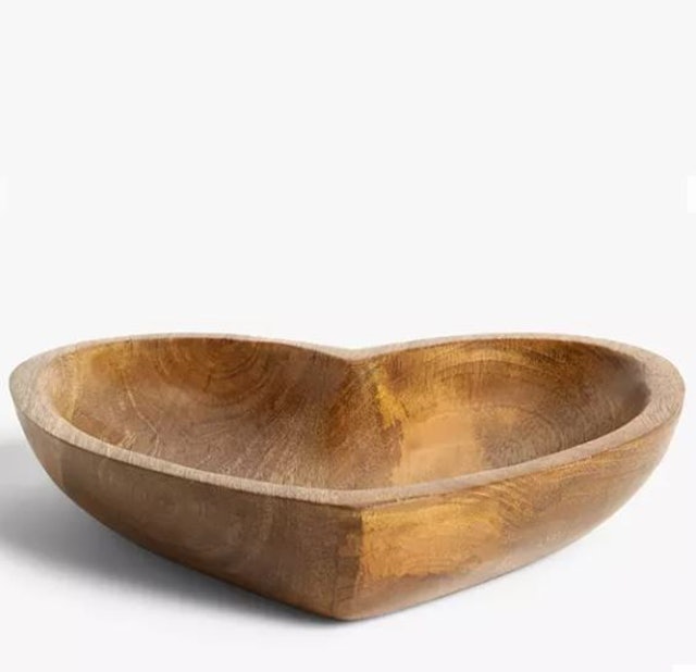 Large Mango Wood Heart Bowl 2