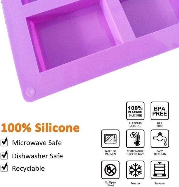 Rectangular Silicone Soap Molds 4