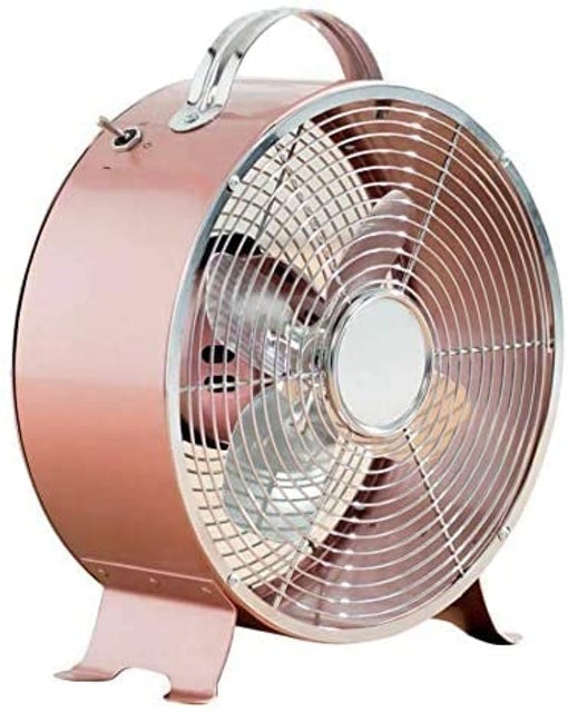 Copper Effect Clock Bedroom Fan  1