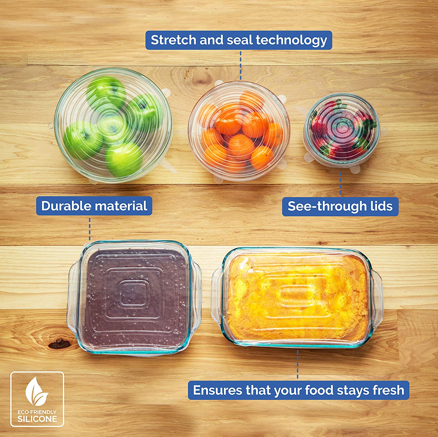 7. ModFamily Silicone Stretch Lids Variety Pack 3