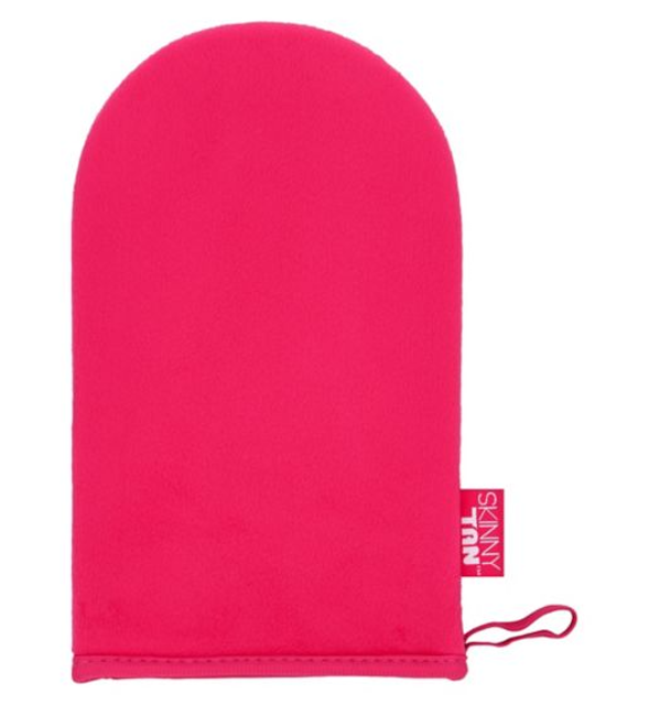 Pink Velvet Tanning Mitt 1