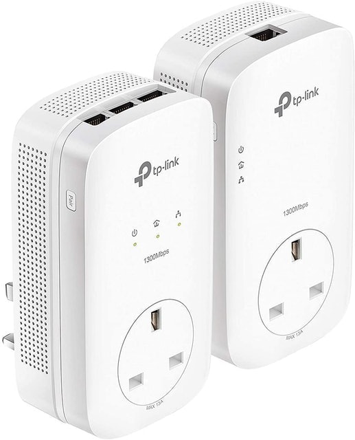 AV1300 3-Port Gigabit Passthrough Powerline Starter Kit 2