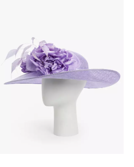 Lidia Wide Disc Rose Applique Occasion Hat 3