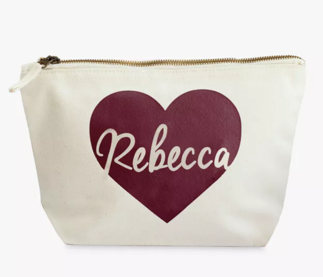 Personalised Heart Makeup Bag, Large 1