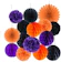 Kungfu Mall 15 Piece Tissue Paper Hanging Halloween Pom Poms 1