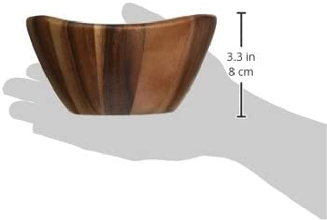 Set of 4 Acacia Wave Bowls 5