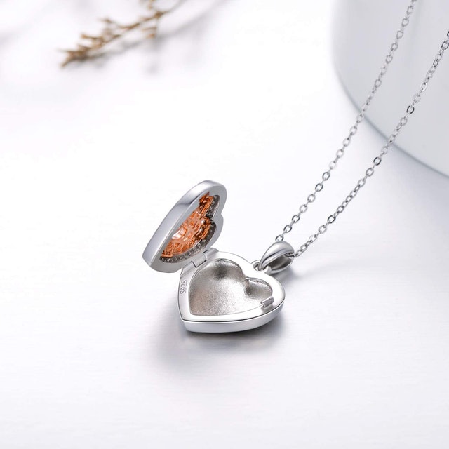 925 Sterling Silver Heart Locket With Photo 2