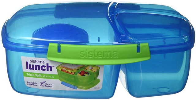 9. Sistema Triple Split Lunch Box – Blue 2