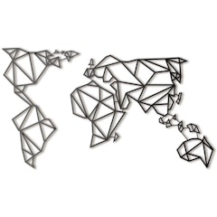 Metal World Map Wall Art