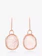 Monica Vinader Rose Gold Siren Wire Drop Earrings 1