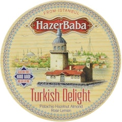 Assorted Turkish Delight Sweets in Wooden Drum