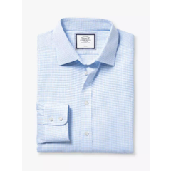 Classic Collar Non-Iron Twill Mini Grid Slim Fit Shirt