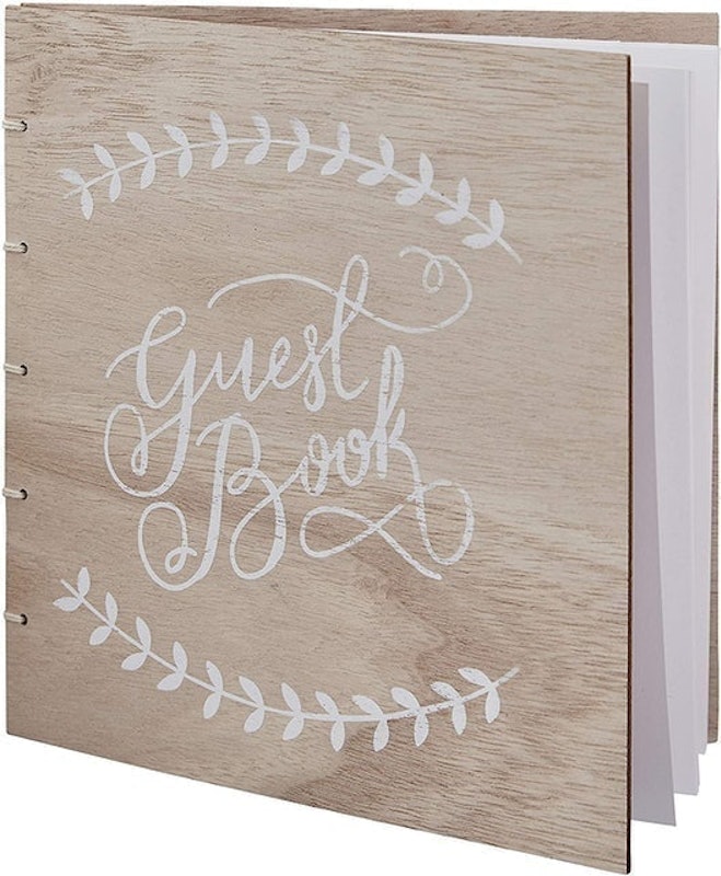 Wooden Wedding Guest Book 1