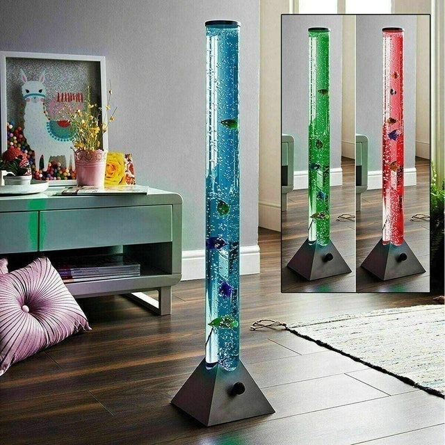 90cm Colour Changing Bubble Fish Lamps 2