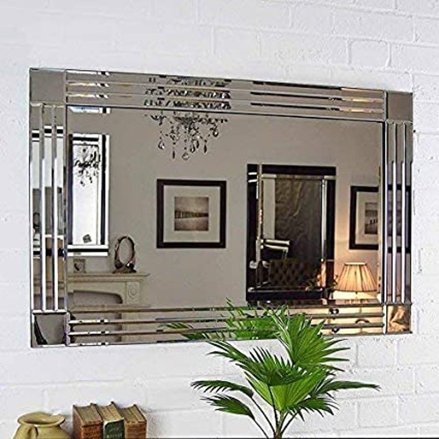 Silver Triple Bevelled Venetian Wall Mirror 3