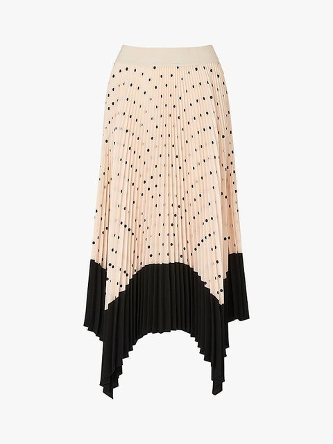 Royal Ascot Koller Polka Dot Pleated Skirt 3
