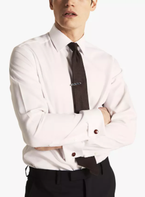 1851 Tailored Fit Double Cuff Non Iron Shirt 2