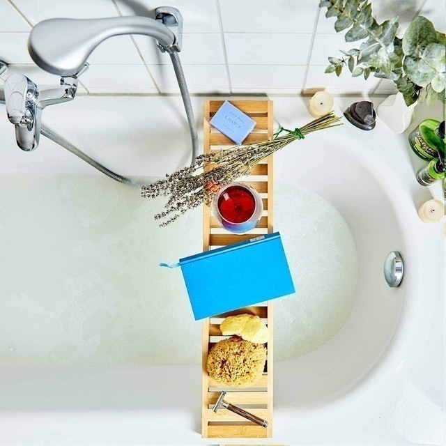 100% Natural Bamboo Bath Caddy 4