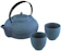 BIA Stoneware Teal Teapot With Infuser and Cups 1