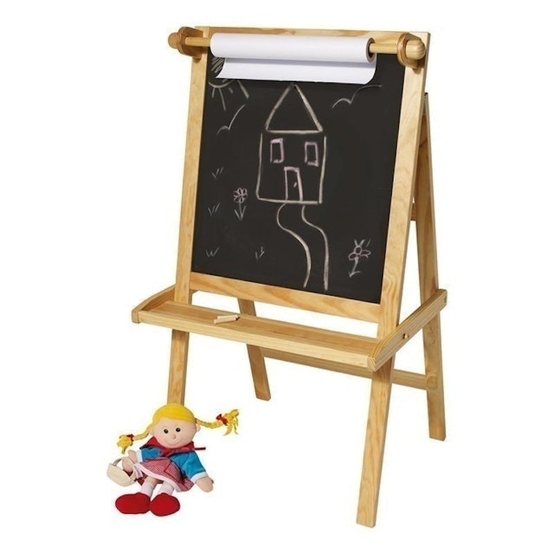  Melissa & Doug Deluxe Magnetic Standing Art Easel With  Chalkboard, Dry-Erase Board, and 39 Letter and Number Magnets,Multi :  Melissa & Doug: Toys & Games