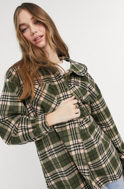 Shirt With Prairie Collar in Green Check 1