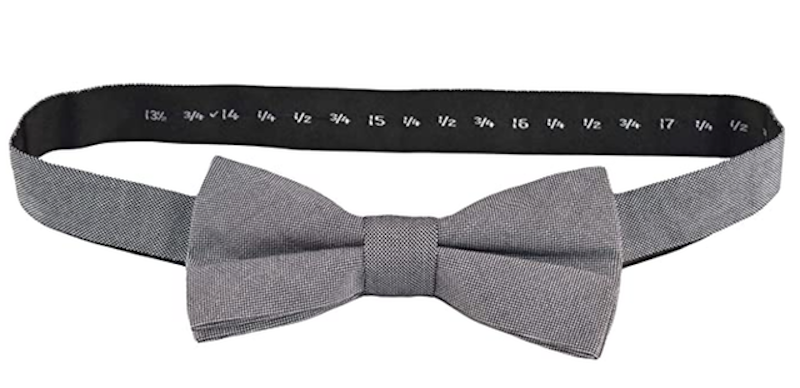 Grey Cotton Bow Tie 1