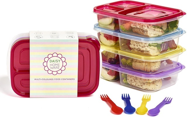 6. Daisy Homeware Premium Multi-Compartment Lunch Box 4 Pack 1