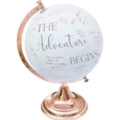 Botanical Wedding Alternative Style Globe Signing Guest Book