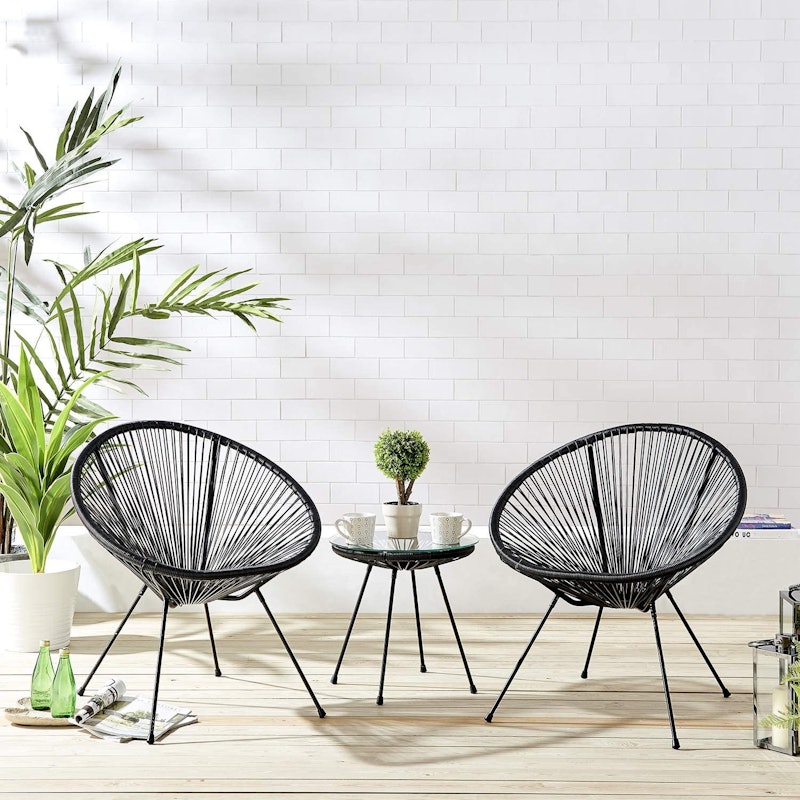 Konya 2 Seater String Rattan Bistro Table and Chairs Se 1