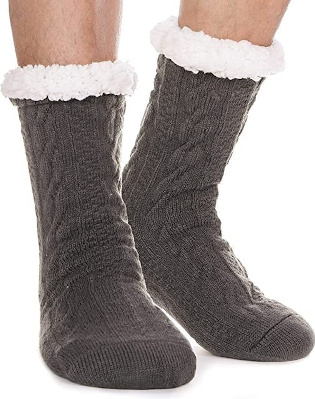 Mens Slipper Fluffy Socks Thermal 1