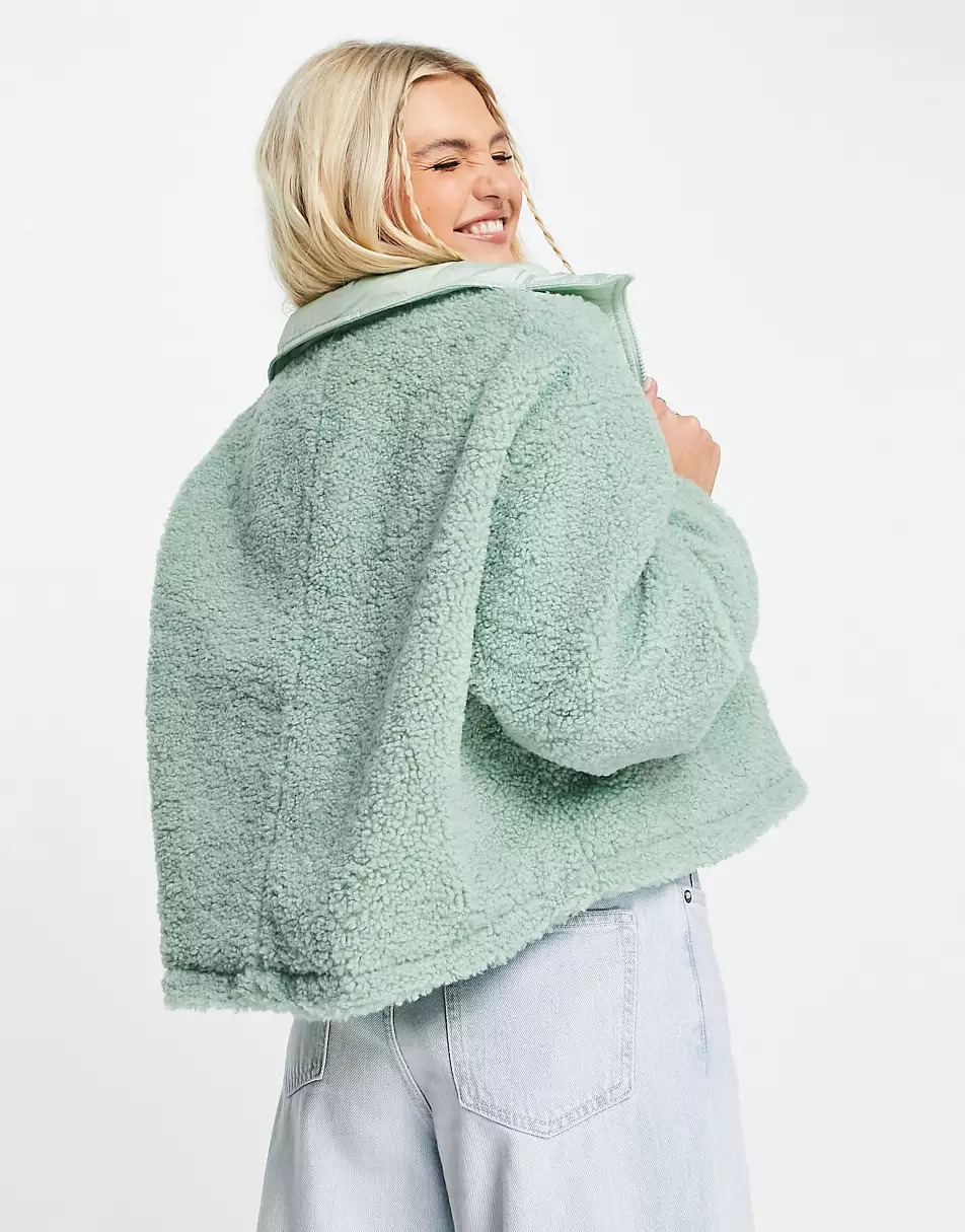 Fleece Jacket With Contrast Panel 3