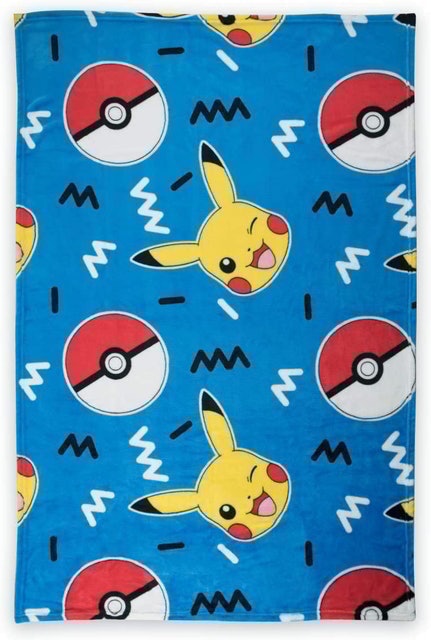 Memphis Fleece Throw, Pikachu Design 1