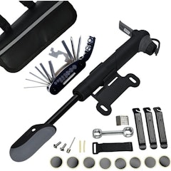 Bike Tyre Repair Tool Kit With Frame Bag and Pump