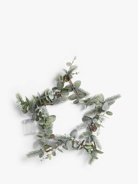 Impressionism Pre-Lit Star Wreath 1