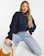 NA-KD x Rianne Meijer Oversize Cable Knit Jumper in Navy 1