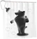 SATOHA Happy Bear is Bathing Shower Curtains Set 1