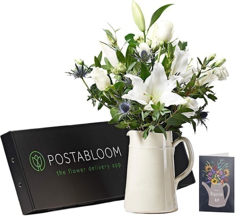 White Roses & Lisianthus Boxed Bouquet 1